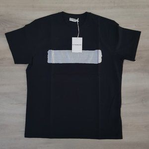Givenchy Silver Logo Printed Black T-Shirt